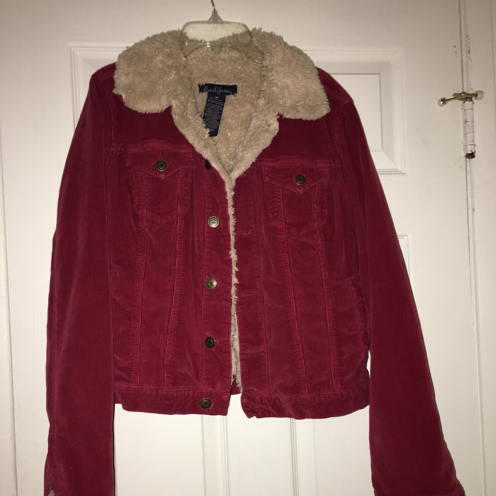 Earl jean red corduroy jacket